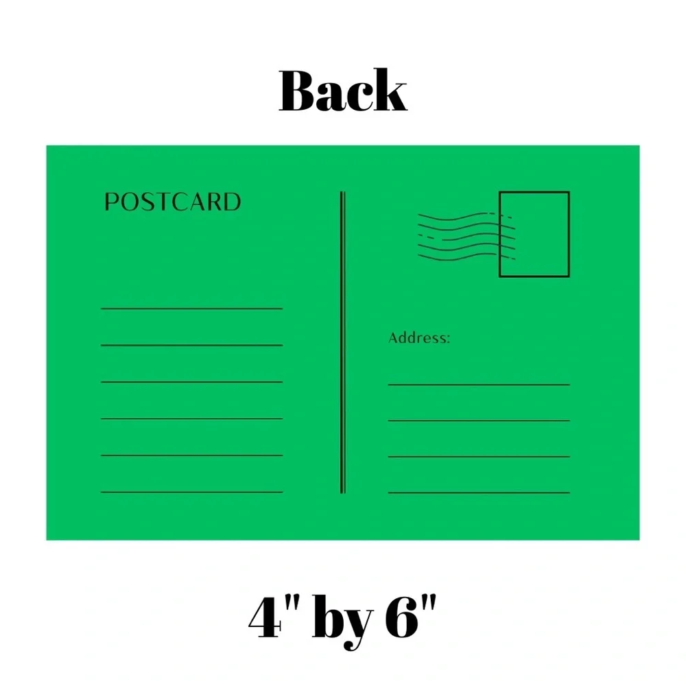 Set of 10 Green Thank You Postcards